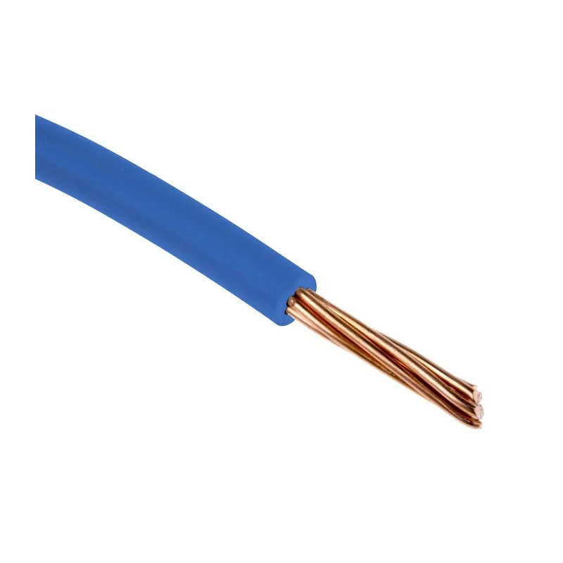 RS PRO Blue 2.5 mm² 14 AWG Hook Up Wire, 7/0.67 mm Strands, 100 m Length, 750 V, Polyvinyl Chloride Insulation 836-0874