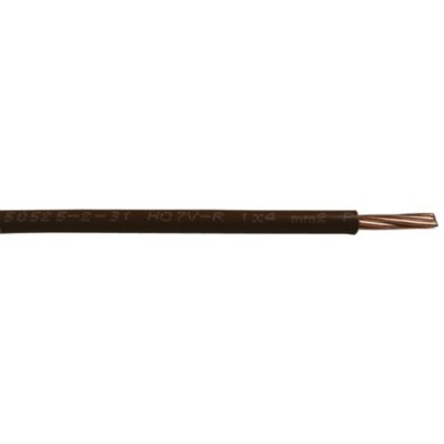 RS PRO Black 4 mm² Hook Up Wire, 12 AWG, 7/0.85 mm Strands, 100 m Length, Polyvinyl Chloride Insulation 836-0899