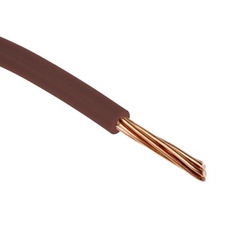 RS PRO 6491B Series Brown 1.5 mm² Hook Up Wire, 16 AWG, 7/0.53 mm Core Strands, 100 m, Ethylene Propylene Diene 836-0984