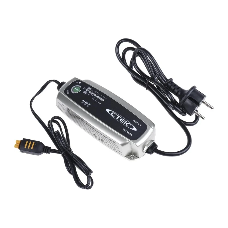 CTEK Automotive 12V Lead Acid Battery Charger, 3.8 A, 1.2 to 85 Ah, 7 Stage IP65 Rated MXS3.8