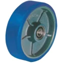 LAG Blue Polyurethane Trolley Wheel 1000 kg Load Capacity Cast Iron Hub Ball Bearing 37030CC
