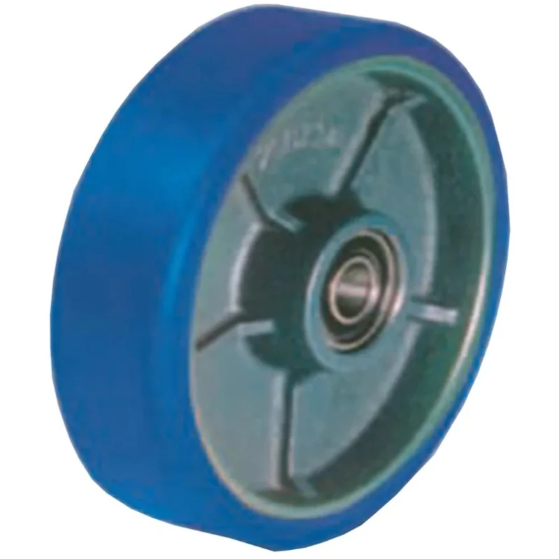 LAG Blue Polyurethane Trolley Wheel 1000 kg Load Capacity Cast Iron Hub Ball Bearing 37030CC