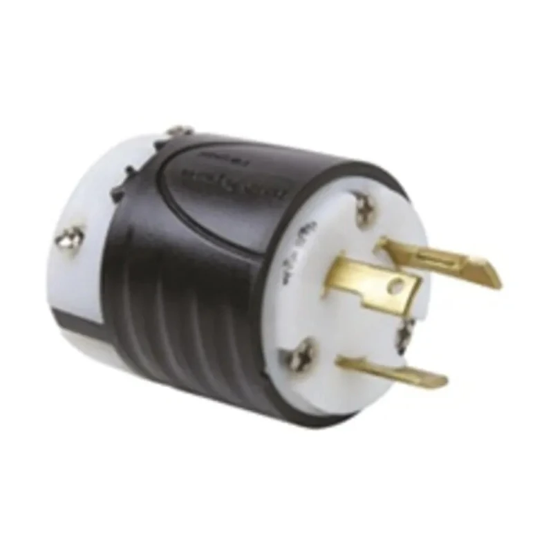PASS & SEYMOUR 30A 125V USA Mains Plug Black White Nylon Cable Screw L530P