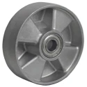 LAG Grey Aluminium Trolley Wheel 100mm Diameter 50mm Width 250 kg Load Capacity Ball Bearing Hub 39014CC