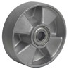 LAG Grey Aluminium Trolley Wheel 100mm Diameter 50mm Width 250 kg Load Capacity Ball Bearing Hub 39014CC