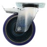 LAG Braked Swivel Castor, 450 kg Load Capacity, 150 mm Polyurethane Wheel, Ball Bearing Hub 37413FR