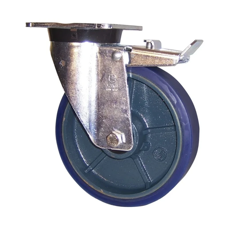 LAG Braked Swivel Castor 400 kg Load Capacity 125 mm Polyurethane Wheel 37409FR