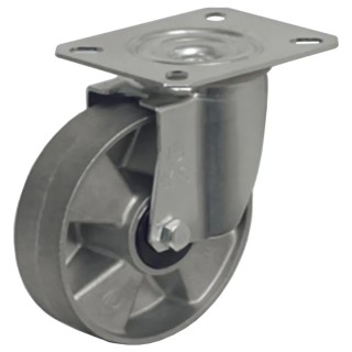 LAG Swivel Castor with 120 kg Load Capacity, 110 mm Aluminium Wheel, Ball Bearing Hub 39318