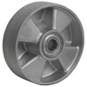 LAG Grey Aluminium Trolley Wheel 500 kg Load Capacity Die Cast Aluminium Hub Ball Bearing Bore 20mm 39036CC
