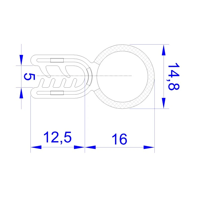 RS PRO Black Ethylene Propylene Diene Monomer Edge Protection Strip 20m 837-2136