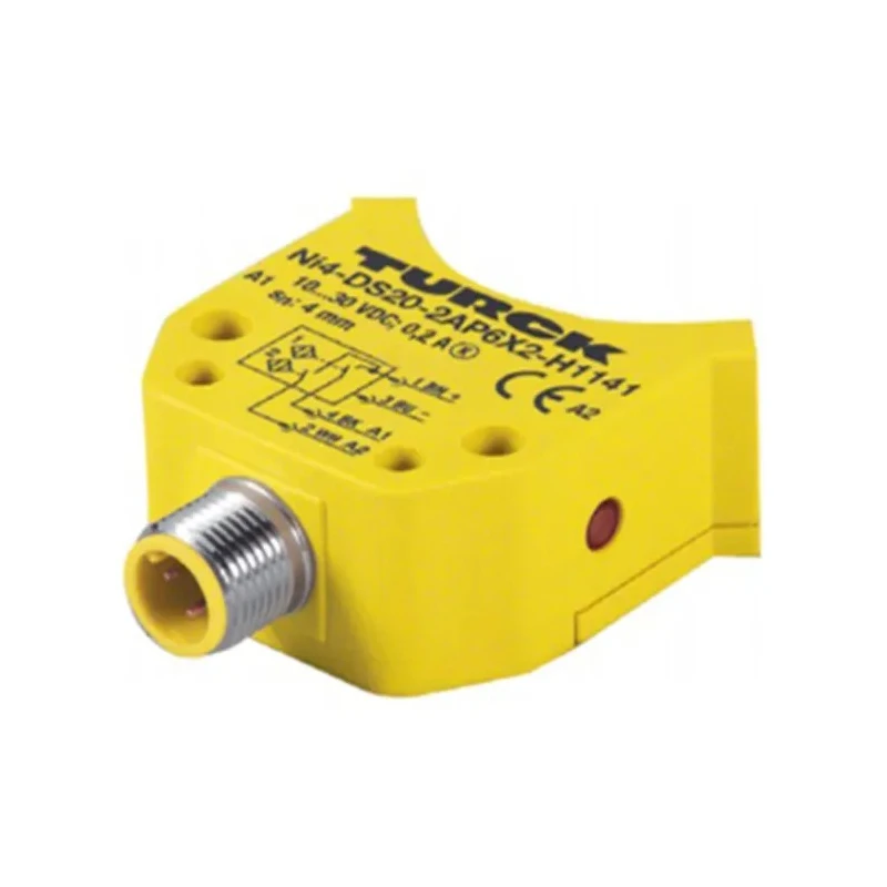 Turck Block Inductive Proximity Sensor M12 Thread Size PNP Output 30V DC 200mA 4mm Detection Ni4-DS20-2AP6X2-H1141