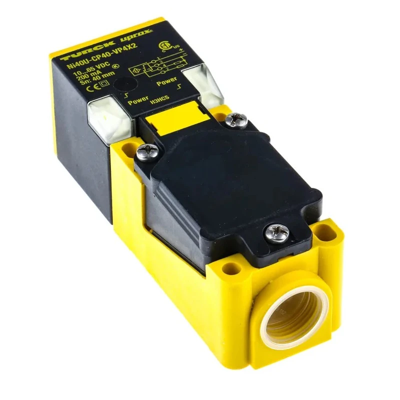 Turck Block Inductive Proximity Sensor M20 Thread Size, PNP Output, 65V DC Max Supply Voltage, 40 mm NI40U-CP40-VP4X2