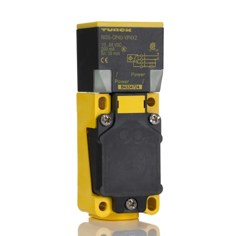 Turck Block Inductive Proximity Sensor 1/2-14 NPT in Thread, PNP Output, 65V DC, 200mA, 35mm Detection NI35-CP40-VP4X2