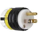 PASS & SEYMOUR 15A 125V USA Mains Plug Black Clear Nylon Cable, Screw Termination PS5266-XGCM