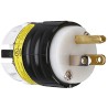 PASS & SEYMOUR 15A 125V USA Mains Plug Black Clear Nylon Cable, Screw Termination PS5266-XGCM