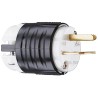 PASS & SEYMOUR 15A 250V USA NEMA 6-15P Mains Plug White Black Nylon Cable Screw Termination PS5666-X