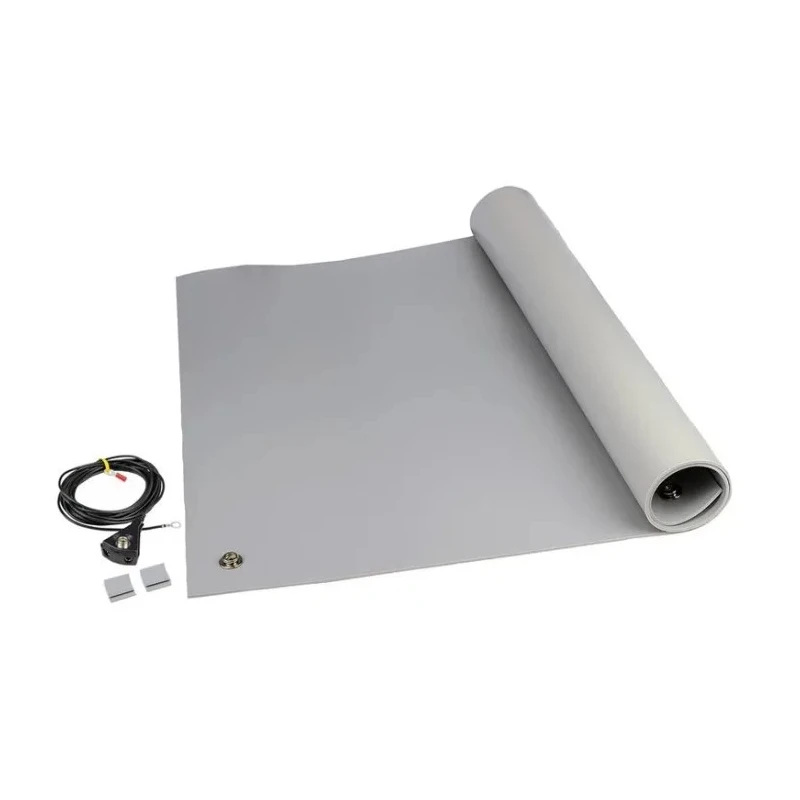 SCS Grey ESD-Safe Table Mat 1.2 m x 600 mm x 3.5 mm Thickness, Conductive Scrim, Static Dissipative Vinyl 8213