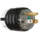 PASS & SEYMOUR 15A 125V USA Mains Plug Clear Black Nylon Cable Screw Termination PS5266-XHG