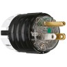 PASS & SEYMOUR 15A 125V USA Mains Plug Clear Black Nylon Cable Screw Termination PS5266-XHG