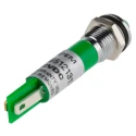 RS PRO Green Panel Mount Indicator 12V DC 20mA, Prominent Silver Bezel 838-5520