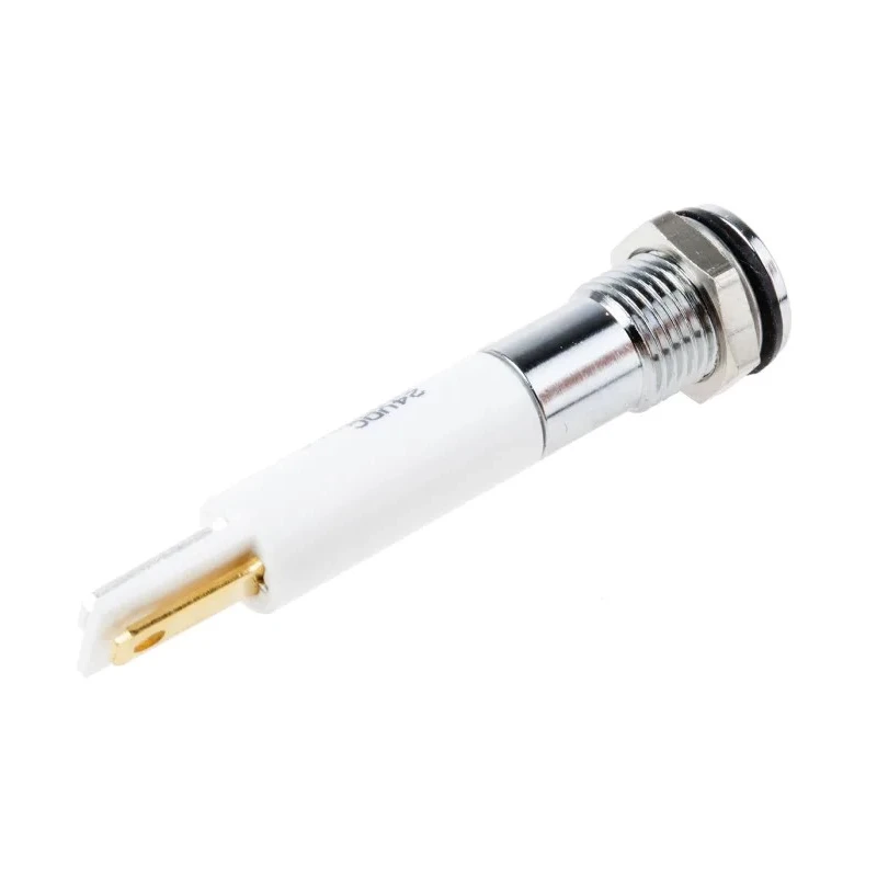 RS PRO Orange Panel Mount Indicator 24V dc 20mA Solder Lug Termination IP67 Flush 838-5592