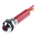 RS PRO Red Panel Mount Indicator, 12V DC, 20mA, IP67, Silver Prominent Bezel 838-5526