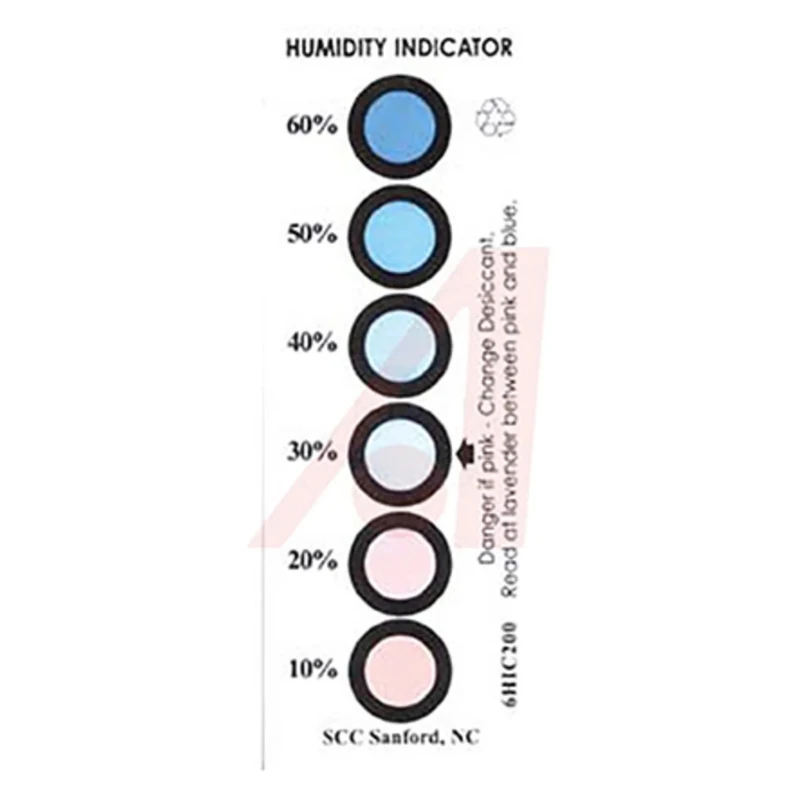 SCS Blue Black Blotting Paper ESD Label Humidity Indicator 120.65 mm x 39.62 mm 6HIC200