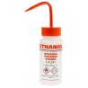 RS PRO 250ml Polyethylene Wide Neck Wash Bottle Laboratory Bottle Orange Lid 838-6365