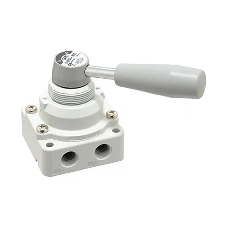 SMC Lever Pneumatic Manual Control Valve VH200 Series, 1/4 in NPT, 4/2 Function, Die Cast Aluminium, Maximum Pressure 1 Mpa 