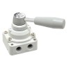 SMC Lever Pneumatic Manual Control Valve VH200 Series, 1/4 in NPT, 4/2 Function, Die Cast Aluminium, Maximum Pressure 1 Mpa