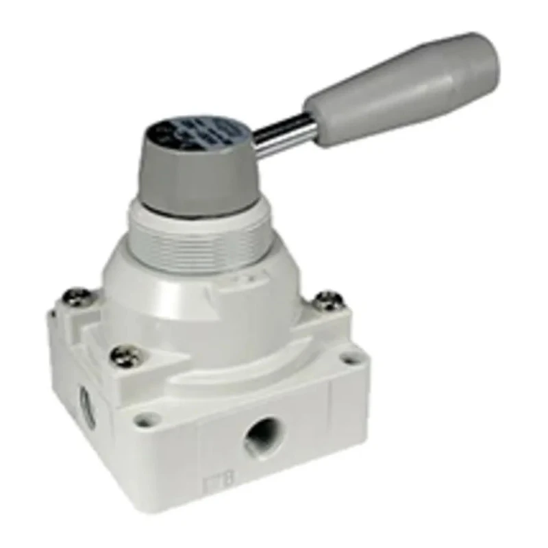 SMC Lever Pneumatic Manual Control Valve Series, 1/4 in NPT, 4/3 Function, Die Cast Aluminium Body, 1 Mpa Max VH200