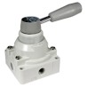 SMC Lever Pneumatic Manual Control Valve Series, 1/4 in NPT, 4/3 Function, Die Cast Aluminium Body, 1 Mpa Max VH200