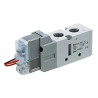 SMC Pneumatic Solenoid Valve, 5 Ports, Rc 1/4 Thread, 24V DC, 0.7 Mpa Pressure, VF3000 Series
