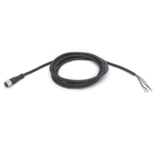 Banner Sensor Actuator Cable Female 5 Way M12 to Male/Female Unterminated, Polyvinyl Chloride Jacket, Black MQDEC2-515