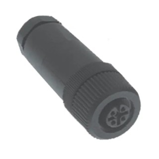 Turck Circular Connector Cable Mount, 8 Contacts, M12 Size, Female Plug, IP67 Rated, Nylon Housing, Gold Plated B 8181-0