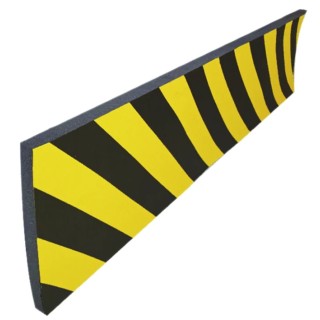 RS PRO Black Yellow Nitrile Rubber (NBR) Impact Protector 5 m Length 30 mm Width 300 mm Height 20 mm Thickness Fire 840-0619