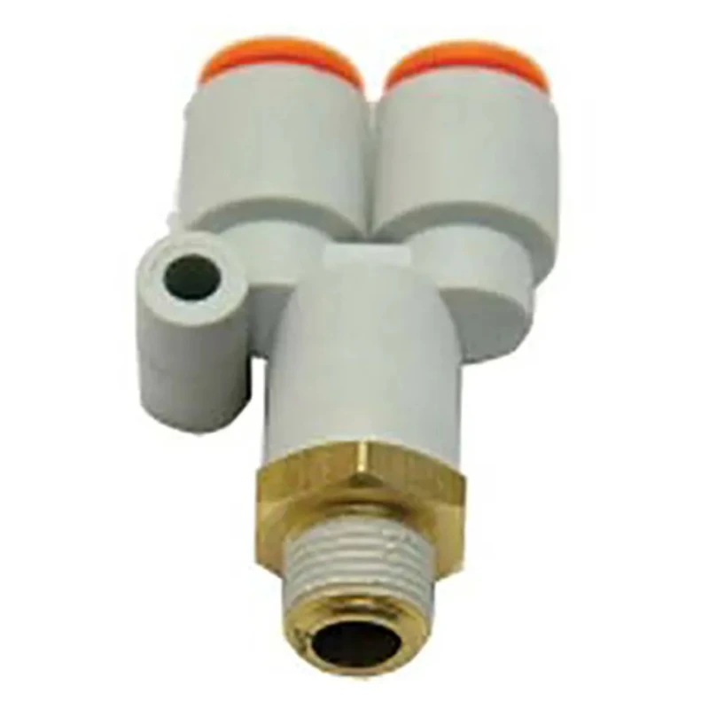 SMC Pneumatic Union Y Fitting Push-in 8 mm Threaded-to-Tube Maximum Pressure 1 MPa and 3 MPa KQ2U08-01AS