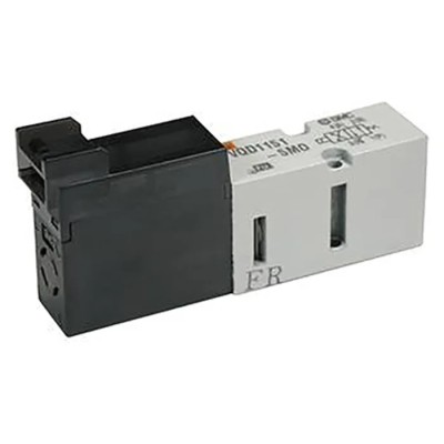 SMC Pneumatic Solenoid Valve Single M5 x 0.8, 24V DC, Rubber Seal, Die Cast Zinc Body VQD1151-5MO-Q