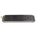 RS PRO 4 Gang Socket Bar, 0.15m Cable Type G Fused, Black, Switchable, 230 V 4 Port 839-9787