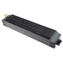 RS PRO 4 Gang Socket Bar, 0.15m Cable Type G Fused, Black, Switchable, 230 V 4 Port 839-9787