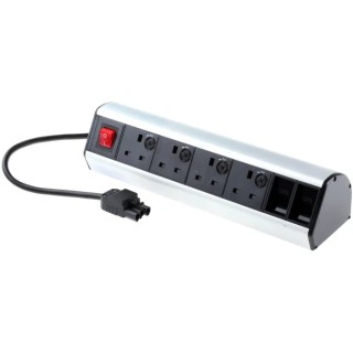 RS PRO 230V 4 Gang Socket Bar with 1m Cable Type G Fused 839-9796