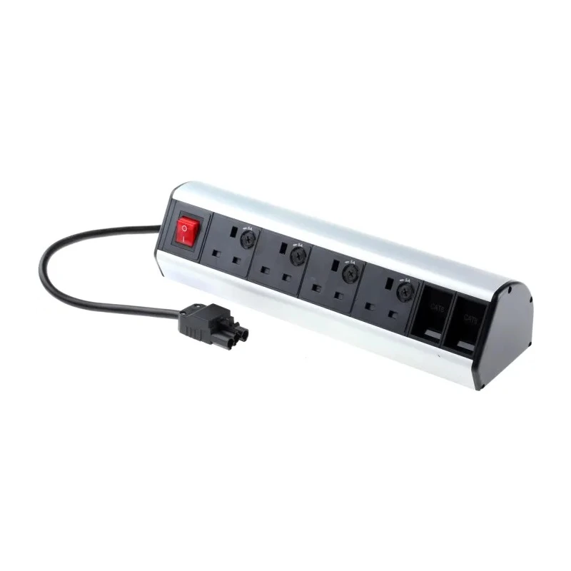 RS PRO 230V 4 Gang Socket Bar with 1m Cable Type G Fused 839-9796