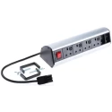 RS PRO 230V 4 Gang Socket Bar with 1m Cable Type G Fused 839-9796