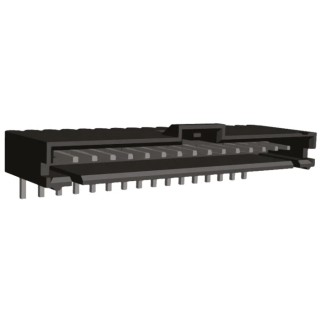 TE Connectivity AMPMODU MTE Series Right Angle Through Hole PCB Header 16 Contacts 2.54 mm Pitch Shrouded 6-103634-5