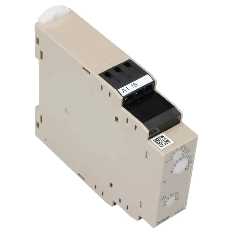 Omron H3DK Series DIN Rail Timer Relay, 1-Contact, 12 V DC, 0.1 s to 1200 h Time Range, Multifunction SPDT Switch 