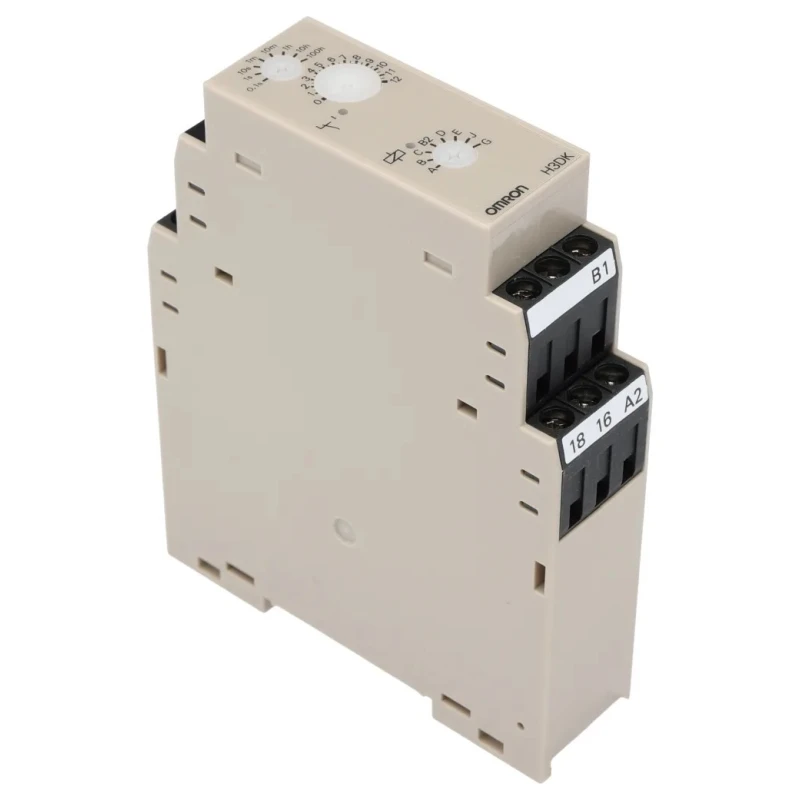 Omron H3DK Series DIN Rail Timer Relay, 1-Contact, 12 V DC, 0.1 s to 1200 h Time Range, Multifunction SPDT Switch 