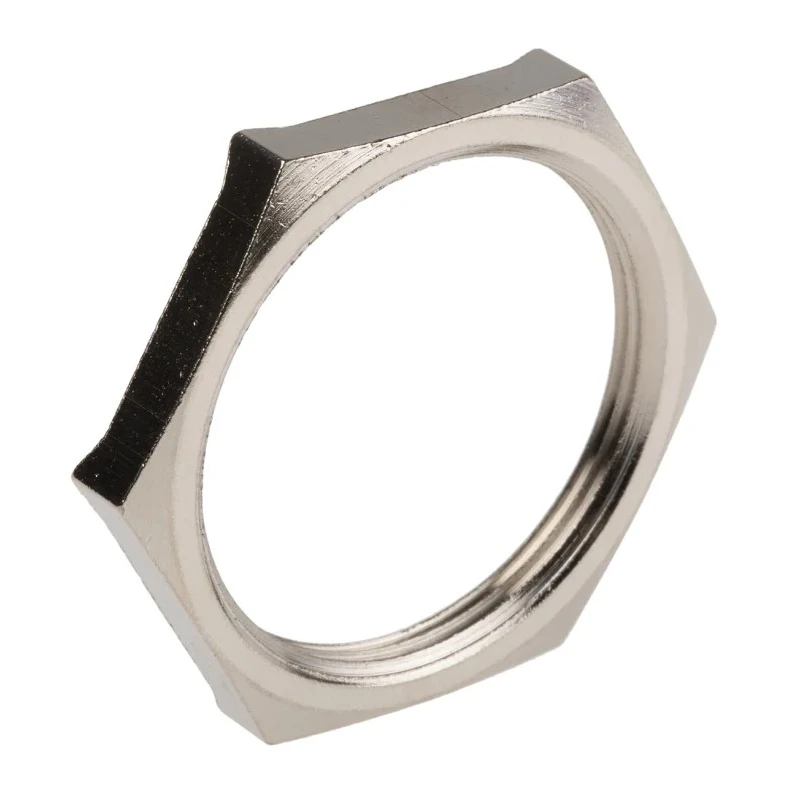 Lapp Silver Nickel Plated Brass Cable Gland Locknut M40 Thread 52103350
