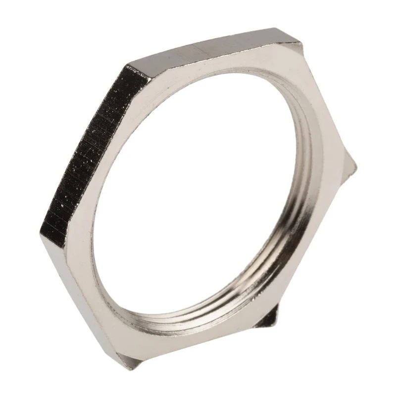 Lapp Silver Nickel Plated Brass Cable Gland Locknut M40 Thread 52103350