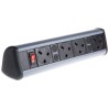 RS PRO 4 Gang Extension Lead 0.5m Cable Type G, Corded, Switchable, Grey and Black 839-9799