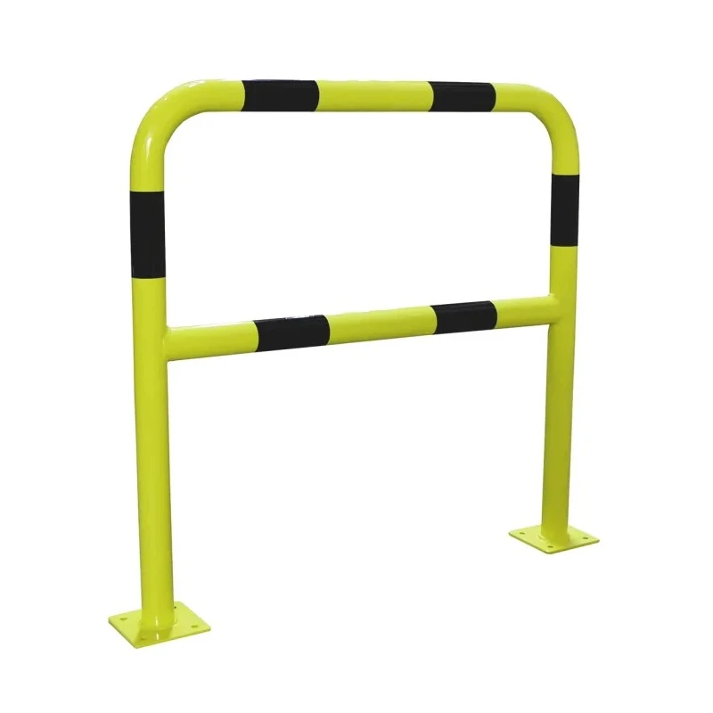 RS PRO Yellow and Black Steel Safety Barrier Safety Railing 1m Height 40mm Diameter 840-0629